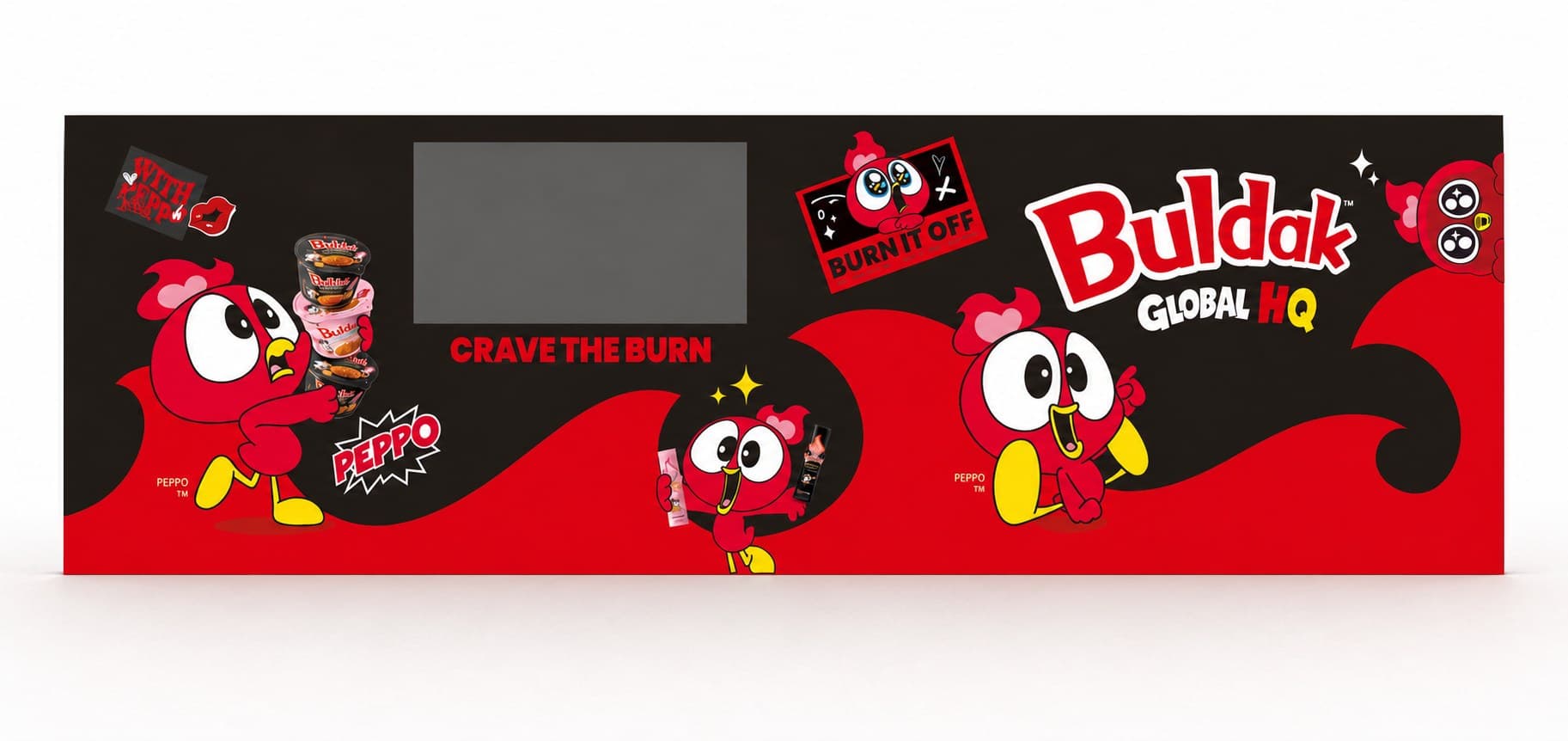 House of Burn — signage wall, design